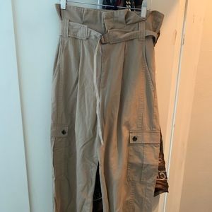 Zara super high waist cargo pant
